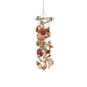 Abbott Collections AB-45-WIND-389-SM 12 in. Mix Shell Triangle Chime, Multi Color - Small