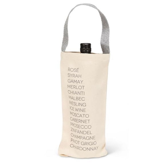 Abbott Collections AB-56-BT-AB-127 Types of Wines Bottle Tote Bag