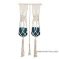 thumbnail image 1 of Abbott Collections AB-58-MACRAME-564 14.5 x 34 in. Double Planter Macrame Hanger, Ivory, 1 of 1