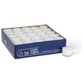 thumbnail image 1 of Abbott Collections AB-82-NL-WHITE 1.5 in. Burn Tealights, Off White - Extra Long - Pack of 50, 1 of 1