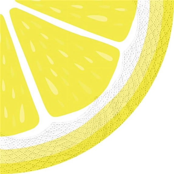 Abbott Collections AB-88-R-000100 6.5 in. Round Lemon Napkins, Yellow - Set of 12