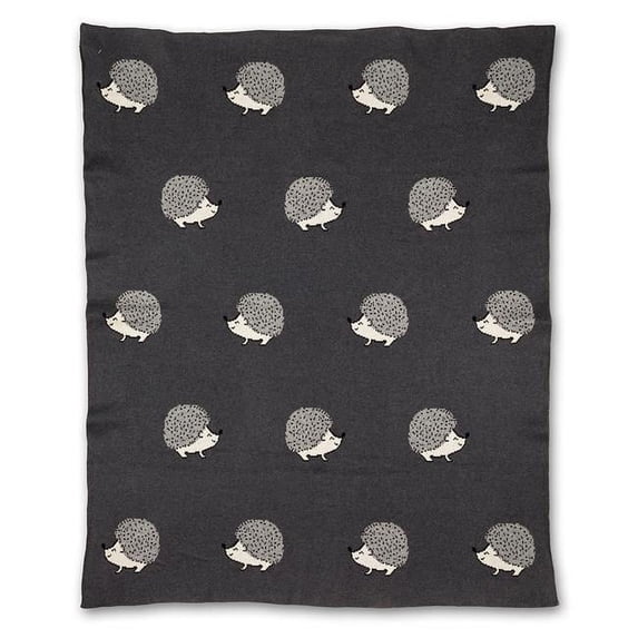 Abbott Collections AB-91-SNUGGLE-21 32 x 40 in. Hedgehog Throw, Grey - Small