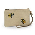 thumbnail image 1 of Abbott Collections AB-96-POUCH-BEE 5 x 8 in. Bee Zip Pouch with Strap, Flax, 1 of 1