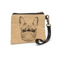 thumbnail image 1 of Abbott Collections AB-96-POUCH-DOG 5.5 x 6.5 in. Masked Dog Zip Pouch with Strap, Flax & Grey, 1 of 1