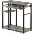 thumbnail image 1 of Abbott Computer Desk with Bookshelf, French Oak Grey/Black, 1 of 8