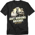 thumbnail image 1 of Abbott & Costello T-Shirt Horsing Around Unisex Graphic Tee For Men & Women, 1 of 7