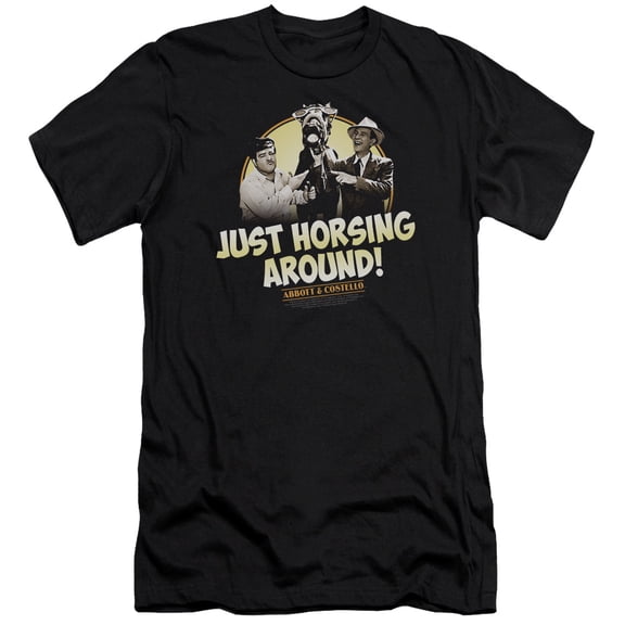 Abbott & Costello - Horsing Around - Premium Slim Fit Short Sleeve Shirt - X-Large