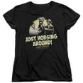thumbnail image 1 of Abbott & Costello Horsing Around S/S Women's T-Shirt Black, 1 of 1
