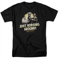 thumbnail image 1 of Abbott & Costello-Horsing Around - Short Sleeve Adult 18-1 Tee, Black - 4X, 1 of 1