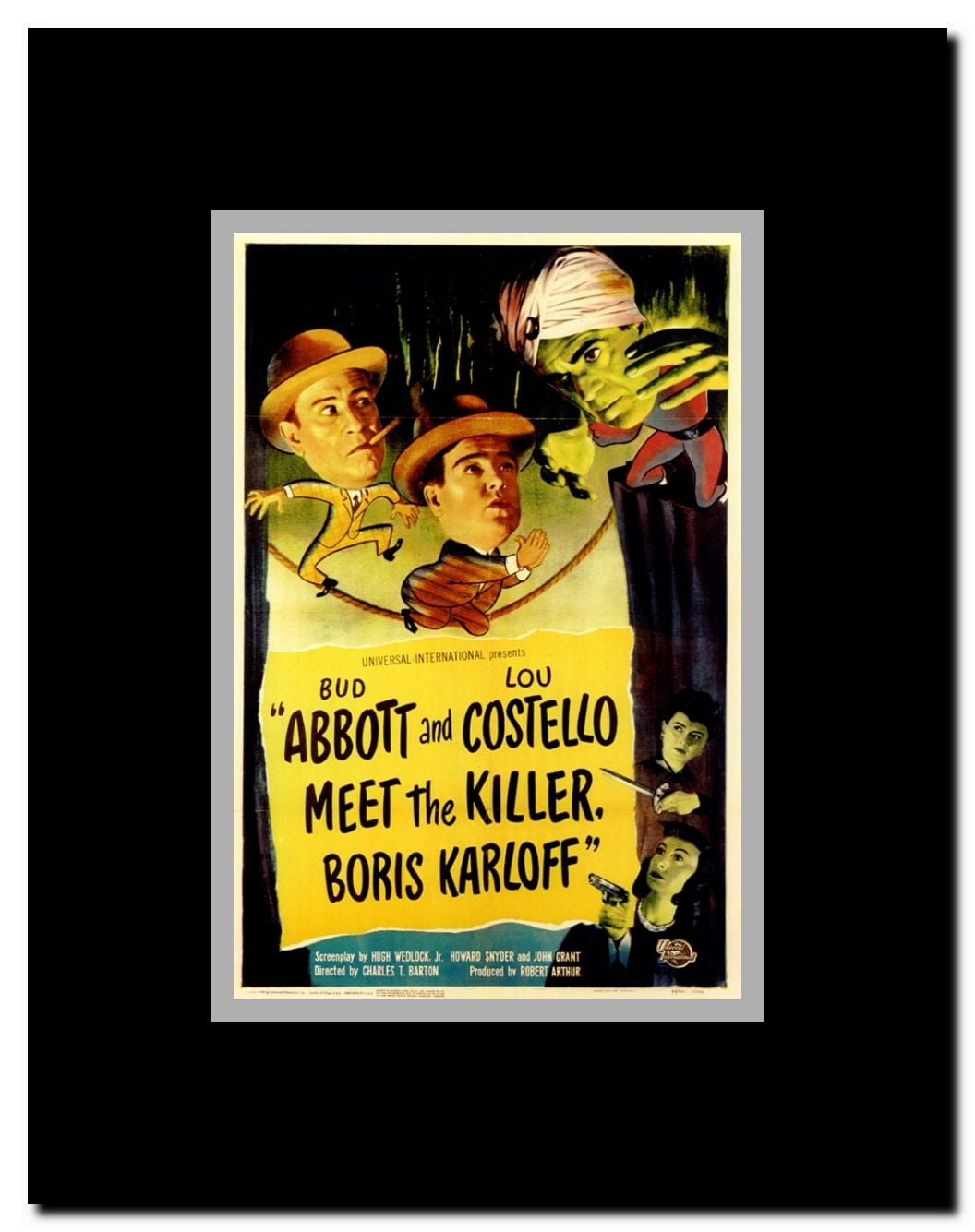 Abbott & Costello Meet the Killer B.Karloff Framed Movie Poster