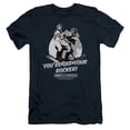 thumbnail image 1 of Abbott & Costello Off Your Rocker S/S Adult 30/1 T-Shirt Navy, 1 of 1