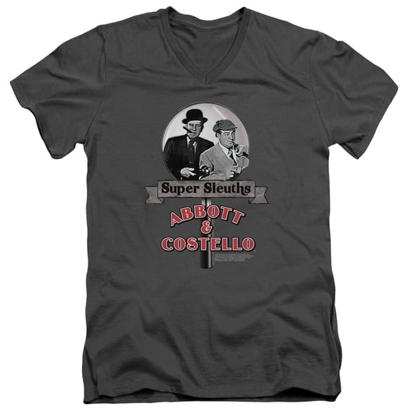 Abbott & Costello - Super Sleuths - Slim Fit V Neck Shirt - Medium