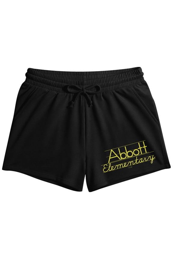 Abbott Elementary Women's Lounge Shorts Licensed Character Graphic Elasticized Waistband Adult Sleepwear-Large