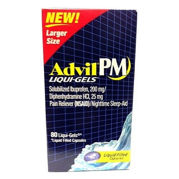 Advil Pm Liqui-Gels, Liquid Filled Capsules - 80 Ea, 6 Pack