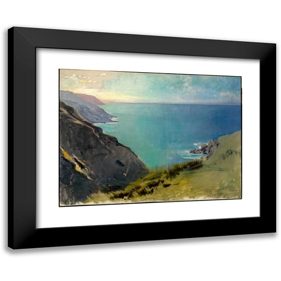 Abbott Handerson Thayer 18x15 Black Modern Framed Museum Art Print Titled - Cornish Headlands (1898)