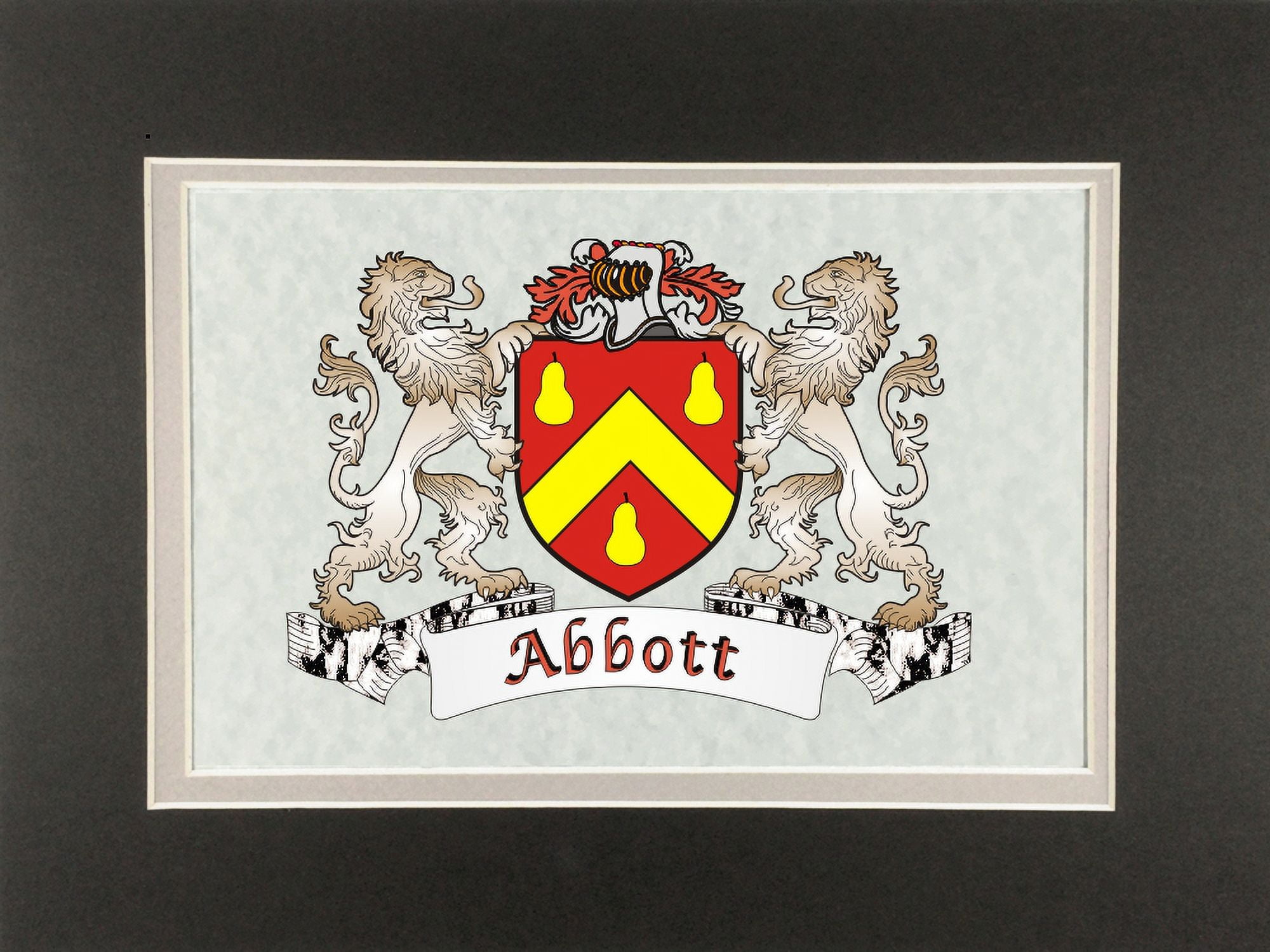 Abbott Irish Coat of Arms Print Frameable 9" x 12"