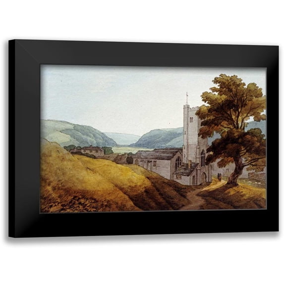 Abbott, John White 18x13 Black Modern Framed Museum Art Print Titled - From The Churchyard at Dulverton, Somerset