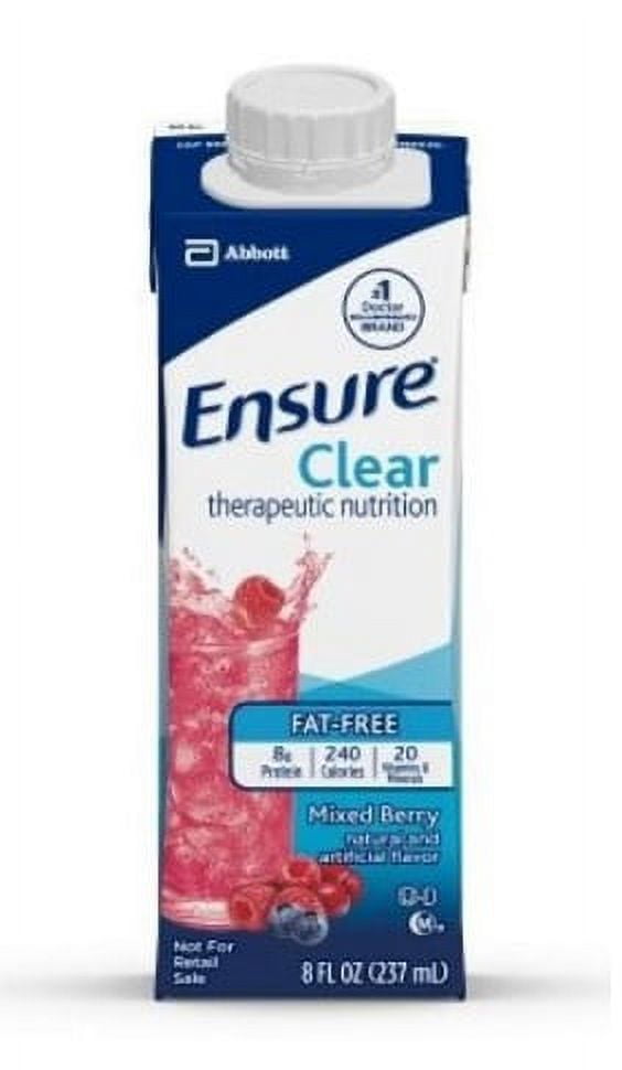 Abbott Nutrition 64900 Ensure Clear Theraputic Nutrition Mixed Berry 8 oz. Carton (Pack of 6)