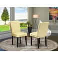 thumbnail image 1 of Abbott Parson Chair with Black Leg & Pu Leather - Eggnog - Set of 2, 1 of 1