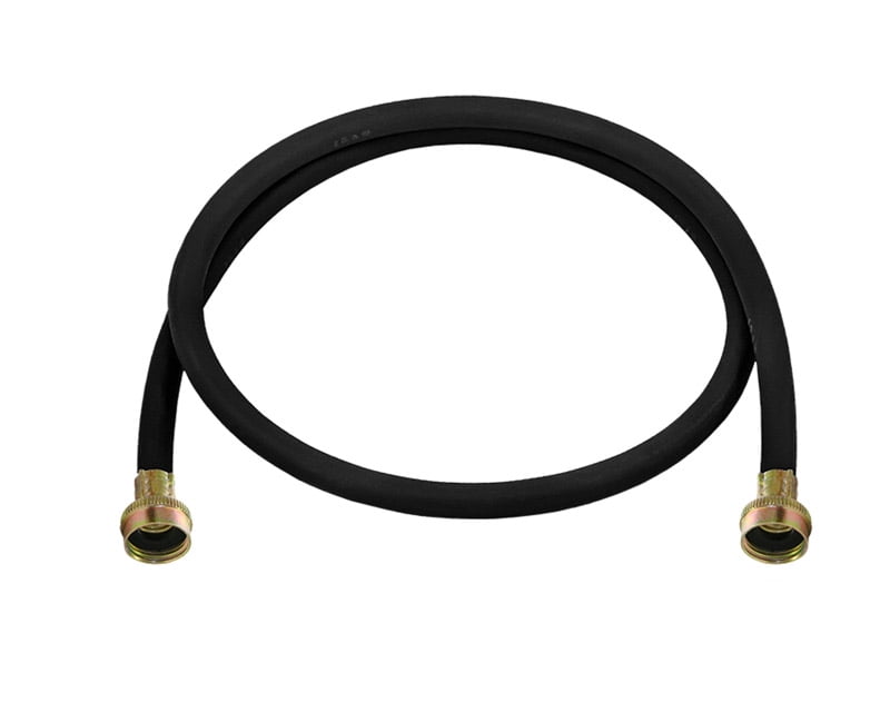 5 ft. Black Polyester-Reinforced EPDM Rubber Washing Machine Hose