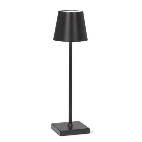 Abbott Trilite Classic Shade LED Table Lamp, Rechargeable Cordless Light, Modern Eco-Friendly LED Illumination Portable Lighting for Desk or Nightstand 15", Matte Black