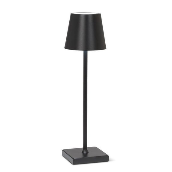 Abbott Trilite Classic Shade LED Table Lamp, Rechargeable Cordless Light, Modern Eco-Friendly LED Illumination Portable Lighting for Desk or Nightstand 15", Matte Black
