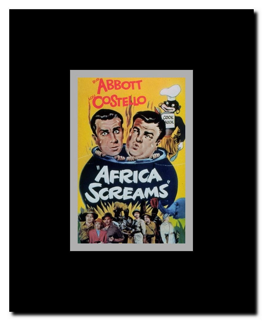 Abbott and Costello Africa Screams c.1949 - style A Framed Movie Poster