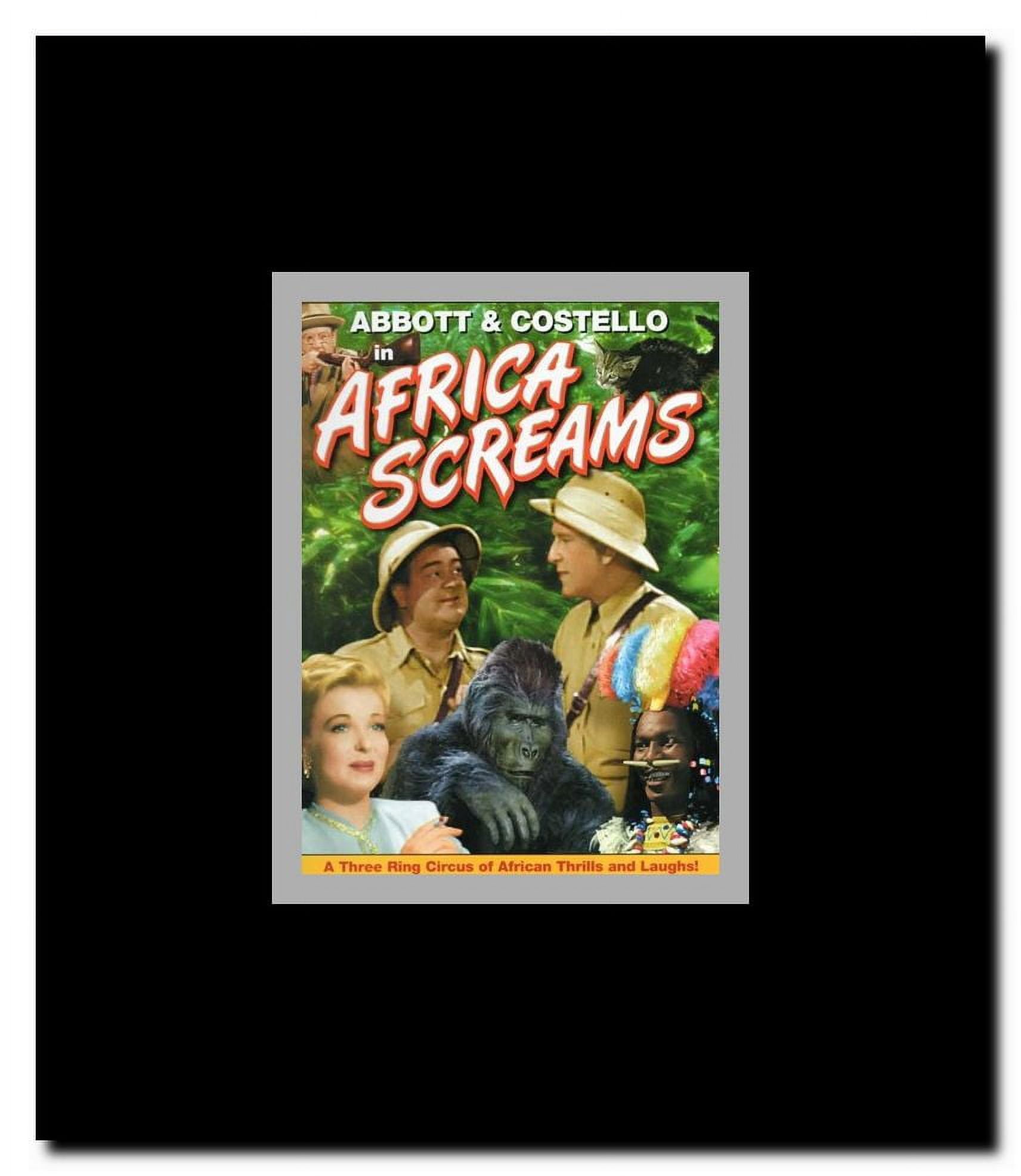 Abbott and Costello Africa Screams c.1949 style B Framed Movie Poster