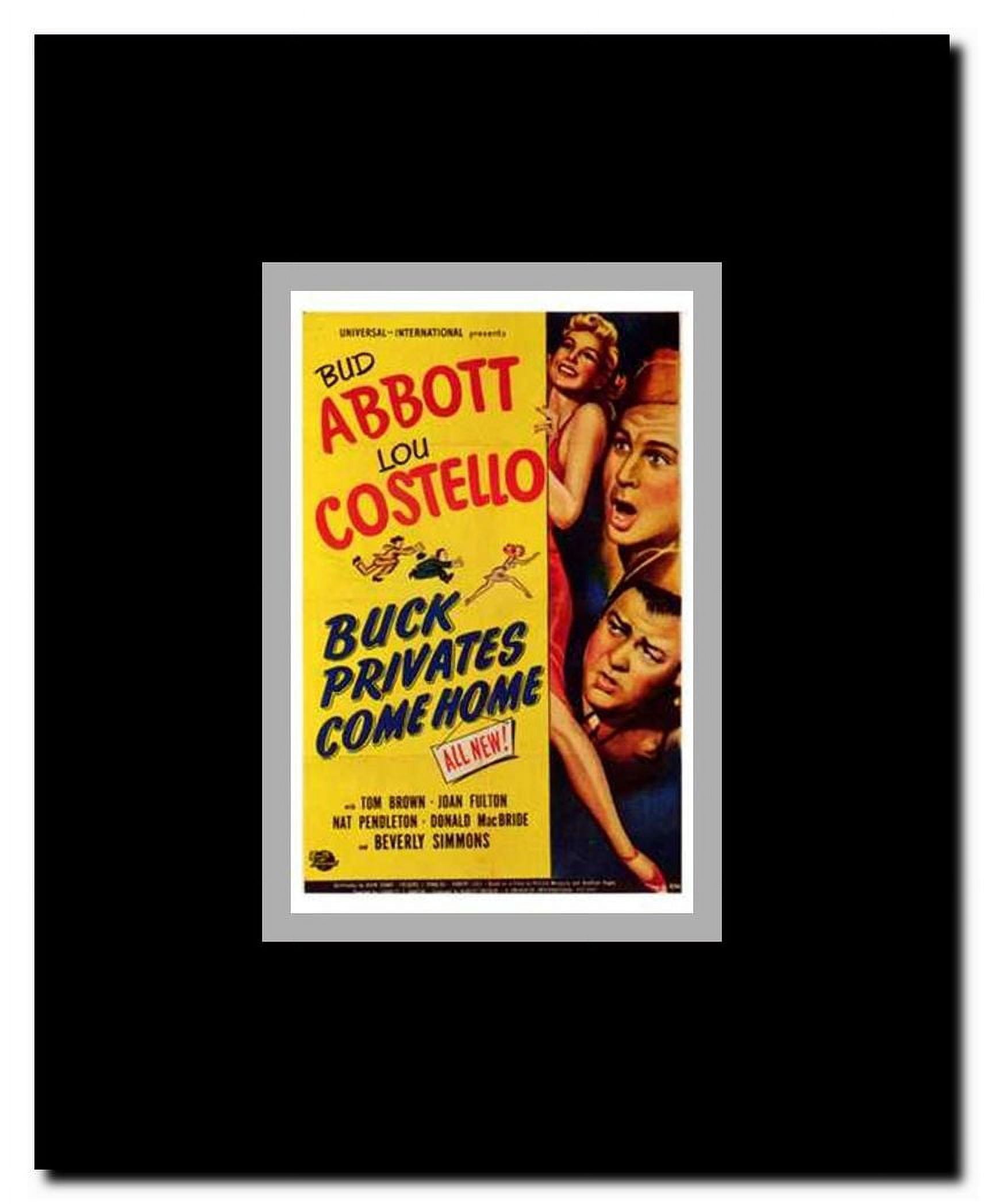 Abbott and Costello Buck Privates Come Home c.1947 Framed Movie Poster