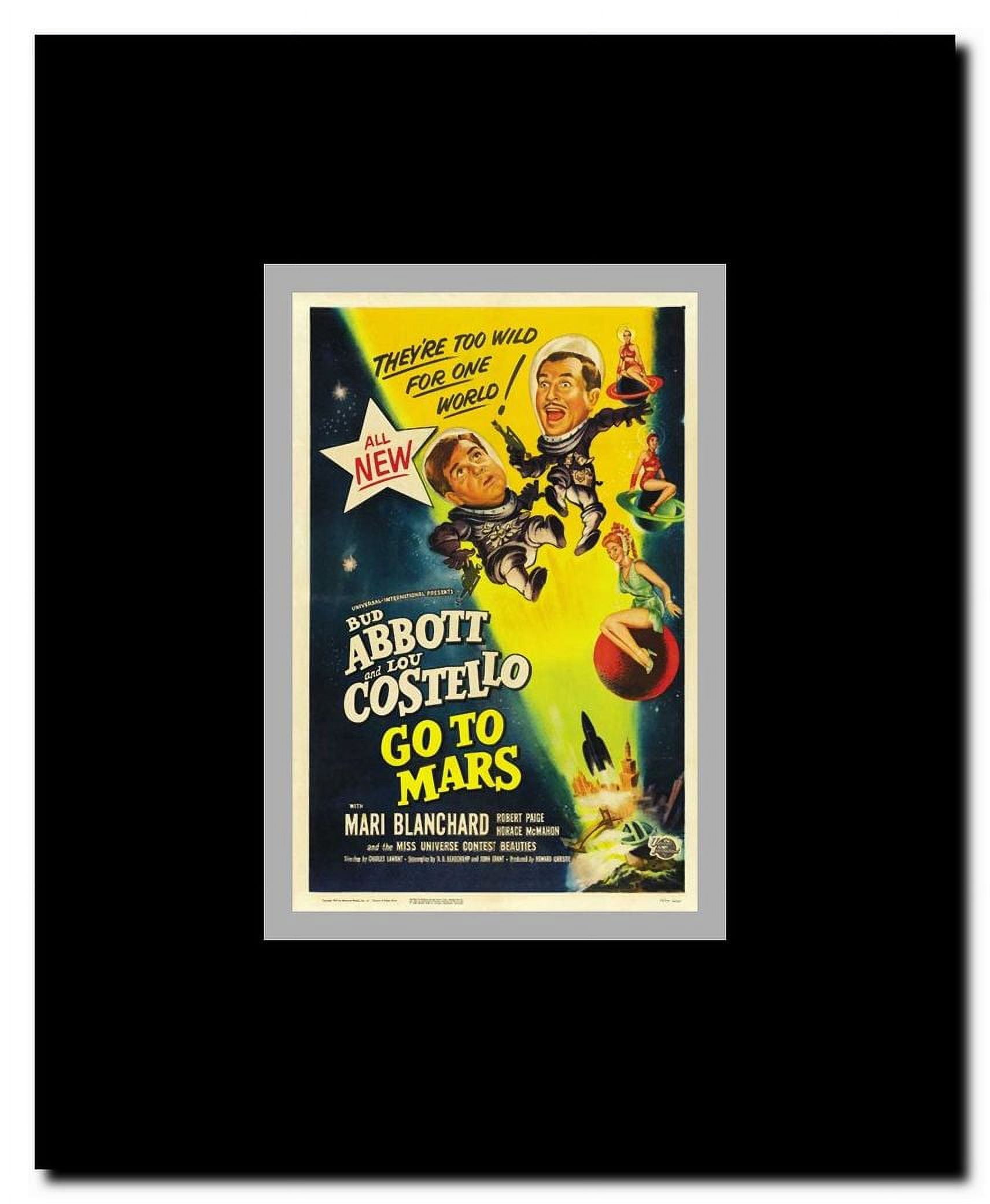 Abbott and Costello Go to Mars c.1953 Framed Movie Poster