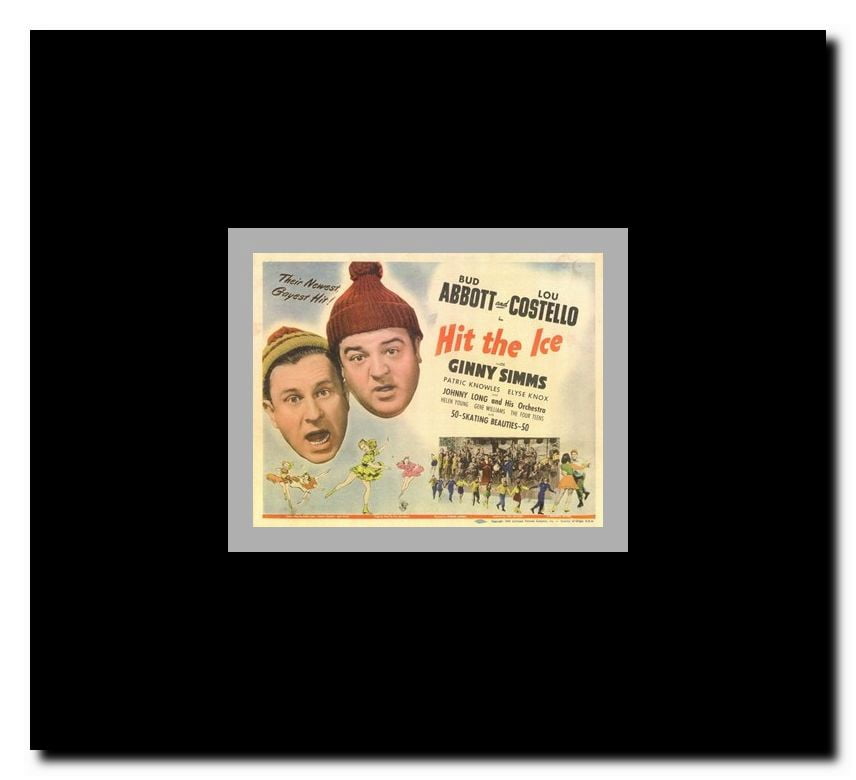Abbott and Costello Hit the Ice c.1943 Framed Movie Poster