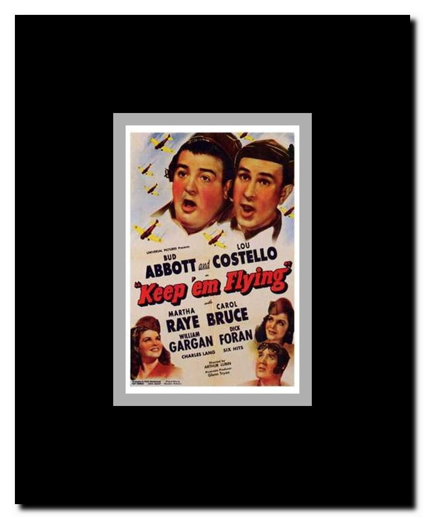 Abbott and Costello Keep 'Em Flying c.1941 Framed Movie Poster