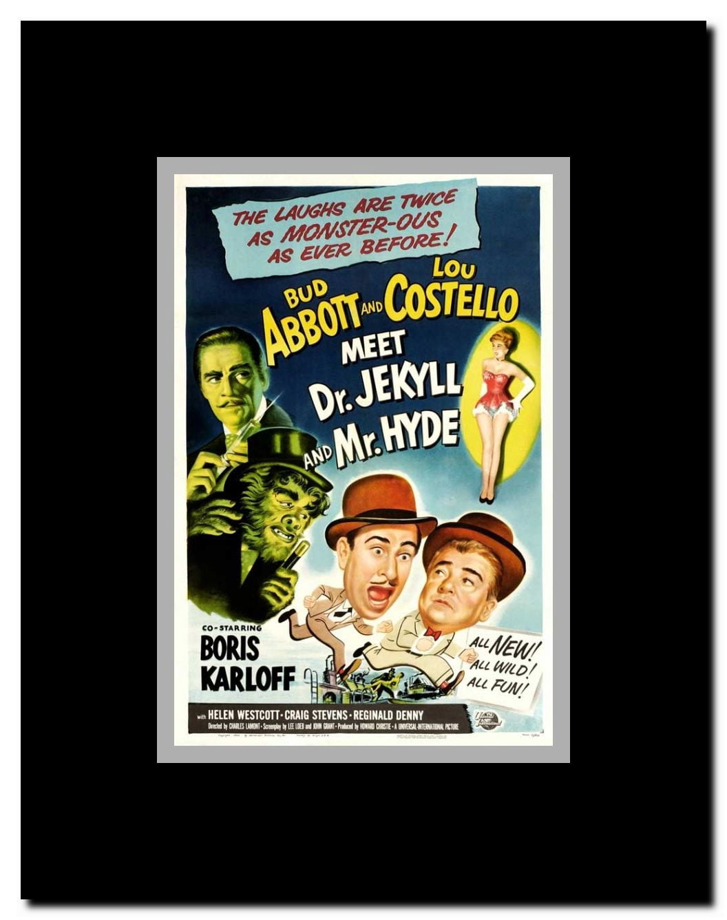 Abbott and Costello Meet Dr. Jekyll and Mr. Hyde Framed Movie Poster