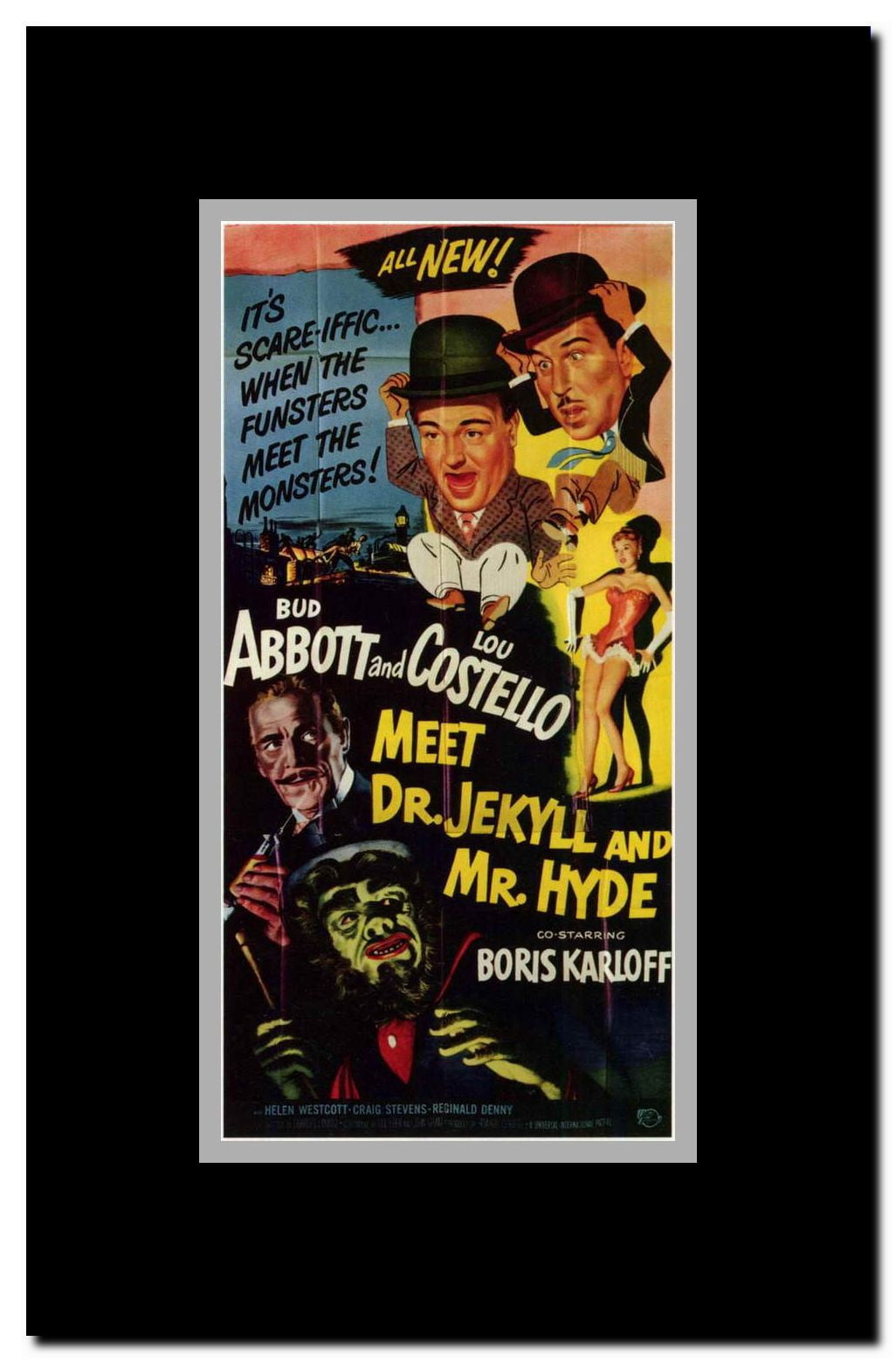 Abbott and Costello Meet Dr. Jekyll and Mr. Hyde Framed Movie Poster