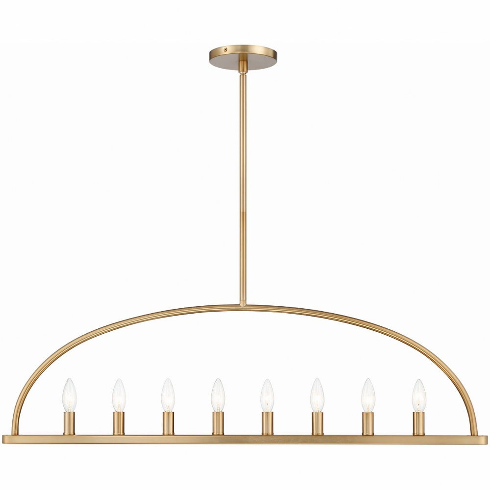 Abbott Vibrant Gold 8-Light Crystal Chandelier