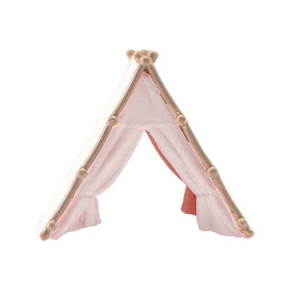 Abbraccia 1/64 Resin Tent Model Miniature Triangular Open Entrance Decor for Desk Display Car Dashboard Dollhouse Scene