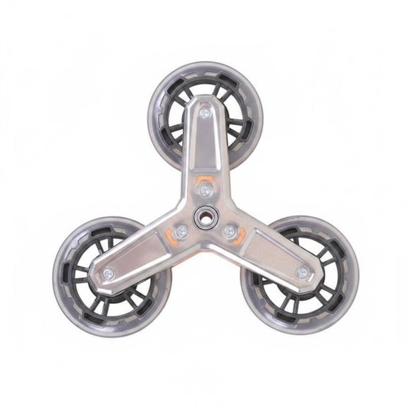 Abbraccia 1 Pack Stair Climbing Caster Wheel Tri-wheel Heavy Duty Swivel Bracket for Shopping Cart Grocery Stairs