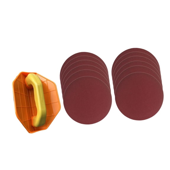Abbraccia 1 Piece Wall Corner Sander Ergonomic Semi Circular Angle Sanding Tool with Sandpaper Pads Portable Design for Finishing Curved Surfaces Suitable for W 320 mesh