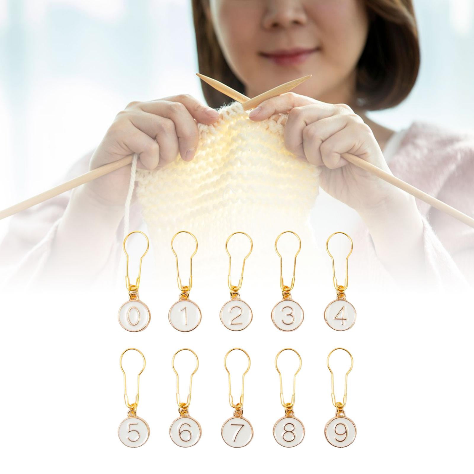 Abbraccia 10 Pieces Knitting Stitch Markers Crochet Marker Portable