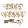 thumbnail image 1 of Abbraccia 10 Pieces Unfinished Wooden Cutouts Christmas Wood Slices Gift Tags Embellishments Unpainted Christmas Decoration for Drawing C, 1 of 10
