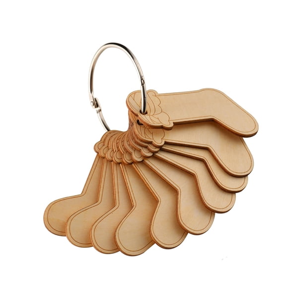 Abbraccia 10 Pieces Wood Bobbins Winding Plate Practical Crafts Yarn Rack Floss Drops Holder Embroidery Thread Storage for Cross Stitch B