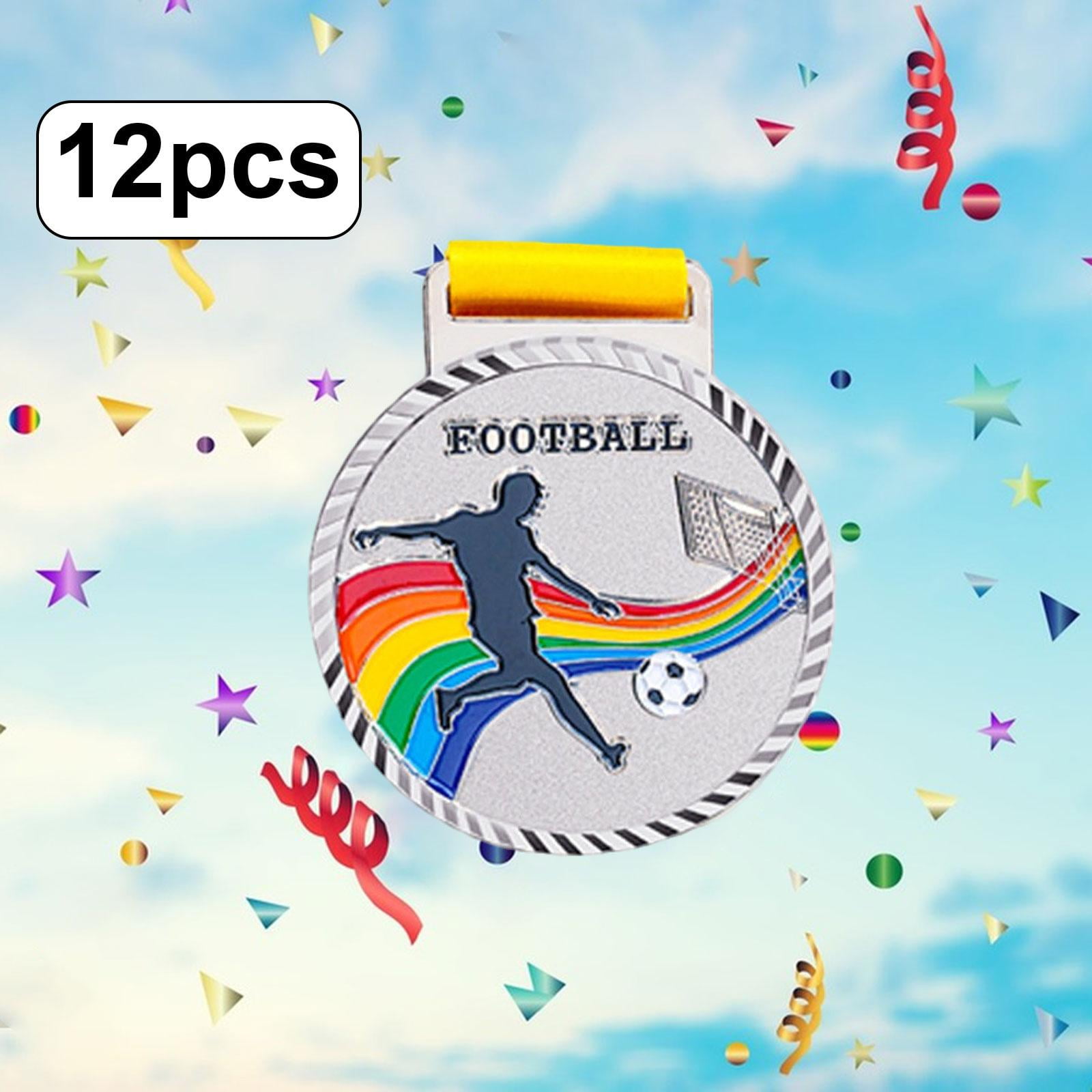 Abbraccia 12x Soccer Medals for Awards Party Favors Participation Awards Prizes Awards Winner Medals for Sports Day Match Spelling Bees medal
