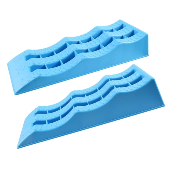 Abbraccia 2 Pack Camper Wheel Chock Ramps Tire Leveling Pads Durable PP Three Step Tread for RV Campsites and Parking