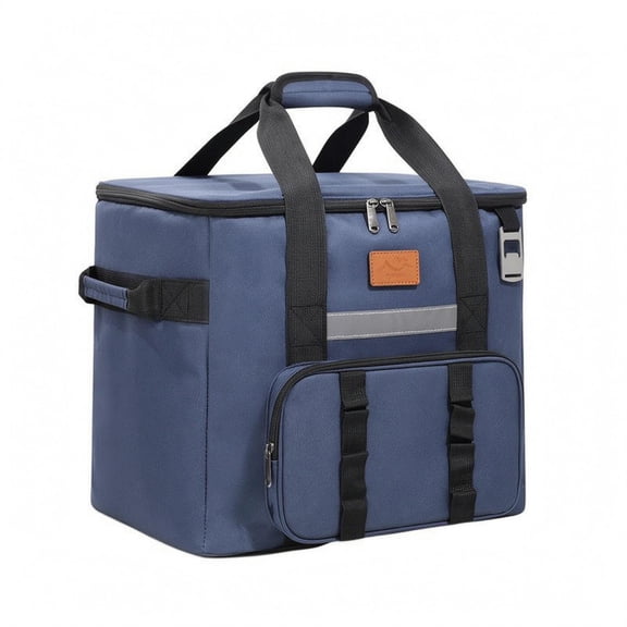Abbraccia 2 Pack Insulated Chiller Bag Front Pocket Rectangular Cooler Tote 40 Liter Capacity for Picnic Outdoor Adventures