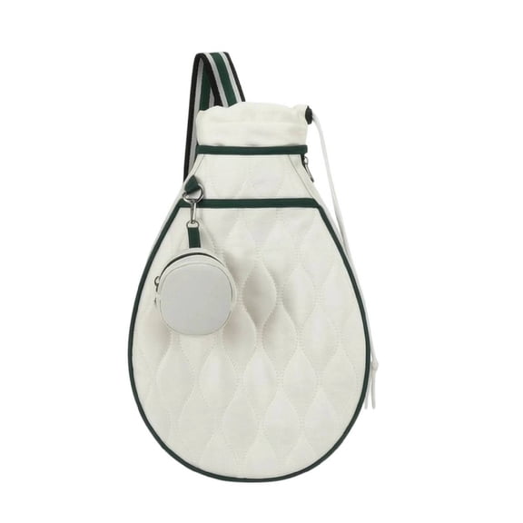 Abbraccia 2 Pack Quilted Teardrop Tennis Racket Bags with Drawstring Top and Side Zipper for Men Women Court Training