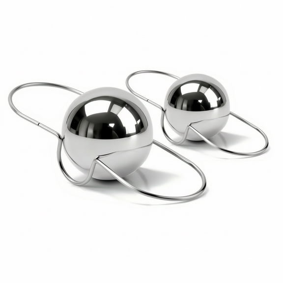 Abbraccia 2 Pieces Coffee Chilling Sphere Set 304 Stainless Steel Non Diluting Espresso Cooling Balls with Stands for Baristas Home Brewing