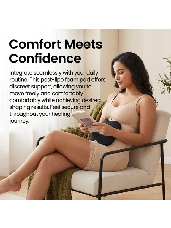 2 Pieces Lipo Foam Back Board Comfortable Core Stability Waist Support Board