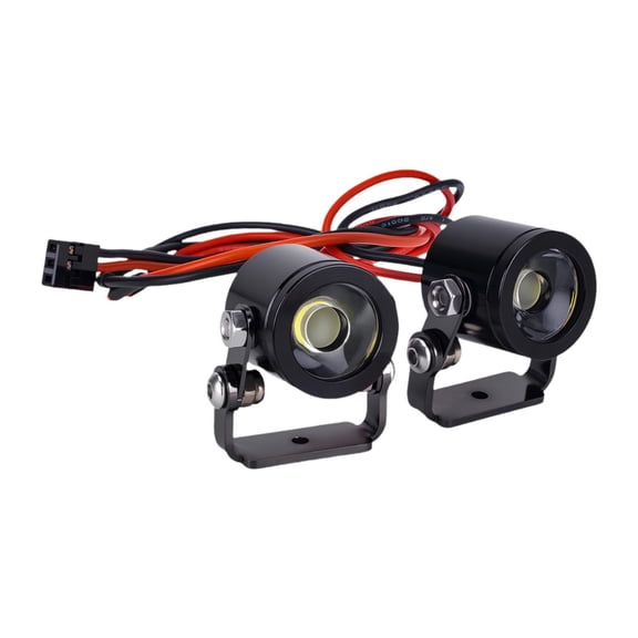 Abbraccia 2 Pieces RC Car LED Lights Kit LED Spotlights for TRX4 Defender Modification Black