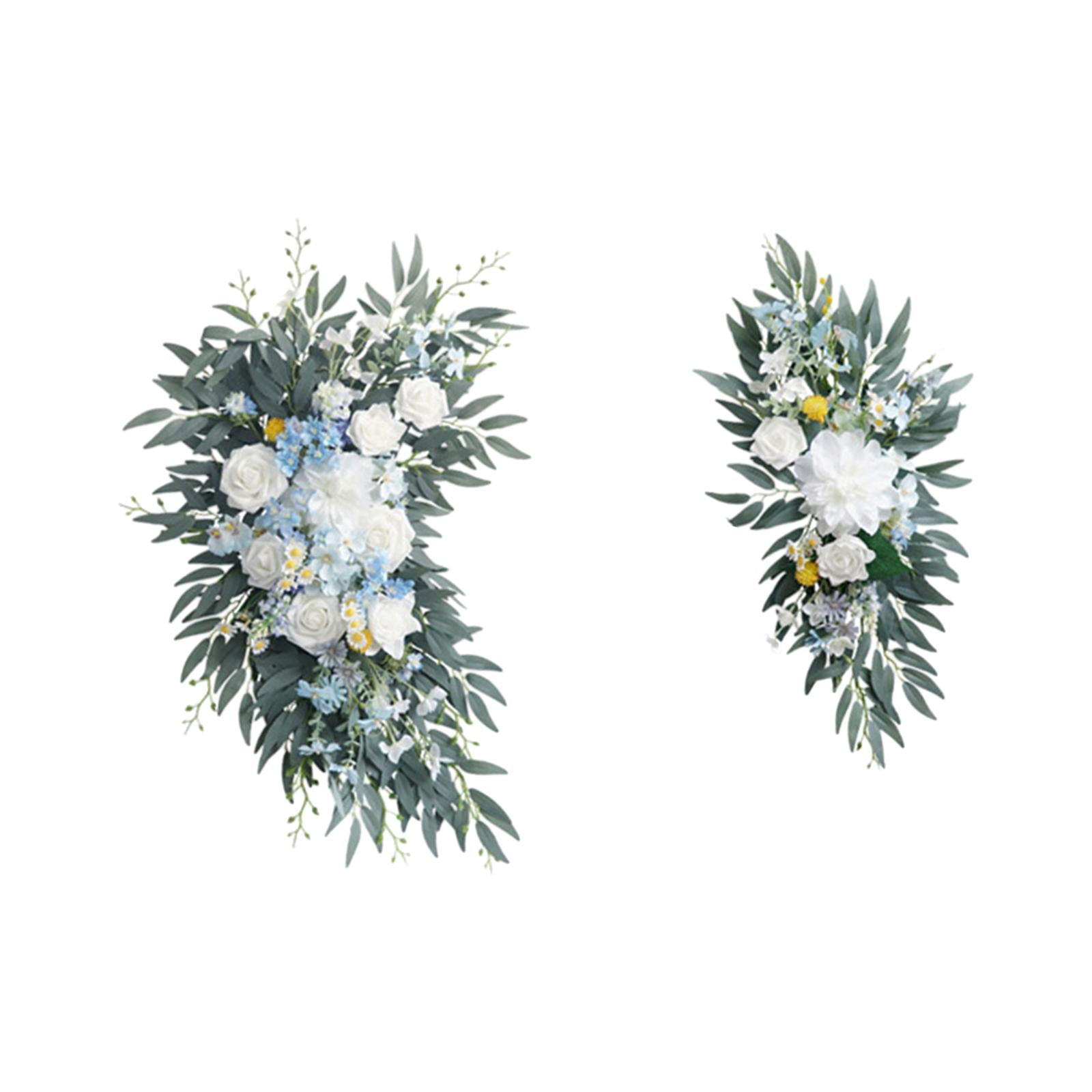 Abbraccia 2 Pieces Wedding Arch Flowers Artificial Floral Swag Rustic ...