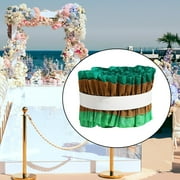 Abbraccia 2 Pieces Wrinkle Paper Roll Crepe Paper Roll Birthday Crafts DIY Decoration Wreath Gift Multicolor Kids Crepe Paper Streamers brown green